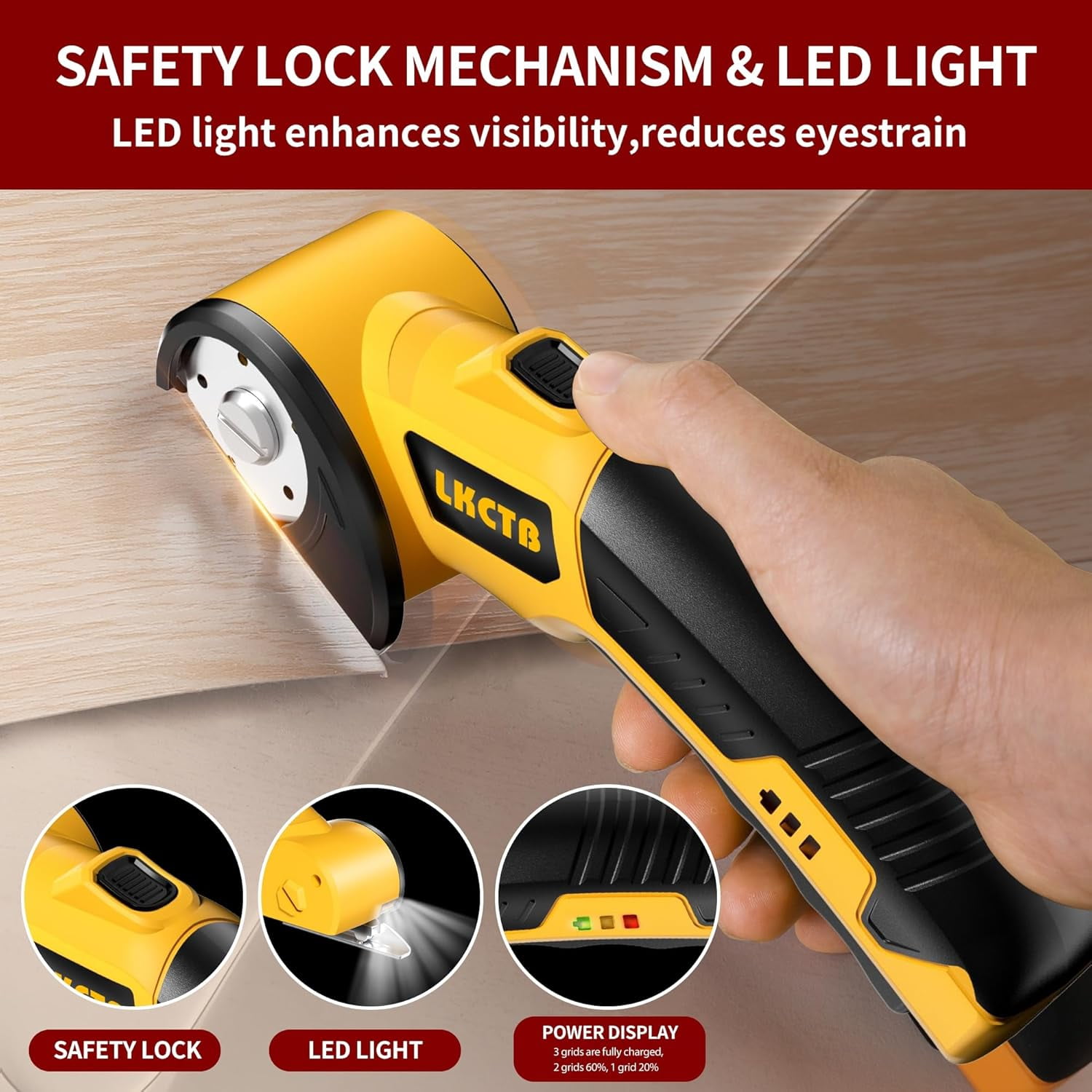 Cordless Cardboard Cutter with Electric Scissors, Brushless Motor, 3500mAh Battery, 800 RPM, LED Light – High Efficiency & Durability for Cardboard, Cartons, and Plastic