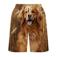thumbnail image 4 of guisaled Mens Swimsuit Trunks Mens Swim Trunks Quick Dry Drawstring Elastic Waist Bathing Suit Swimming Board Shorts Cute Dog Printed Beach Shorts Swimwear, 4 of 5