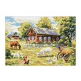 thumbnail image 1 of AMLESO Village Farm Goat Stamped Cross Stitch DIY Handmade Needlework for Beginners, 1 of 8