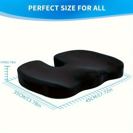 

DEKAXID Office chair seat cushion Memory foam non-slip cushion back relief chair cushion office chair butt pillow car computer desk black