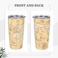 thumbnail image 4 of Kll World Map Stainless Stainless Steel Vacuum Insulated Coffee Cup 20 Oz Lids And Straws,1 Metal Straws,1 Cleaning Brush, 4 of 9