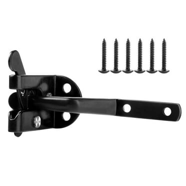 Self Locking Gate Latch for Wood Fence Gate, Automatic Gravity Lever Door Latch, Hard Steel Latch with Long Lasting Coating Finish for Farms, Gardens, Vegetable Gardens