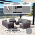 thumbnail image 2 of Kullavik 14-Piece Outdoor Rattan Sofa Set, Patio Furniture Wicker Sectional Couch with Coffee Table & Pillows, All-Weather PE Rattan Conversation Set for Garden, Poolside, Backyard,Grey, 2 of 6