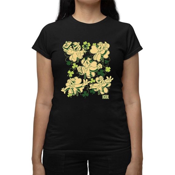 Fun, Festive, And Shamrock-Themed ICEE Bear Graphic Women's T-shirt