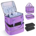 thumbnail image 1 of Funda organizadora de esmaltes de uñas YUYAFN con capacidad para 84 botellas, color morado, 1 of 7