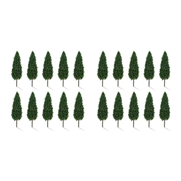Naiovety 10 paisaje paisaje pino árboles 16 cm Micro arquitectura ferrocarril parque plástico DIY diseño calle decoraciones Juguetes 10 piezas 2piezas Naiovety CBP162142