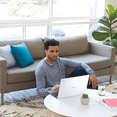 thumbnail image 7 of HP Chromebook 15.6" Full HD Touchscreen, Intel Core i3-8130U, 4GB SDRAM, 128GB eMMC, Audio by B&O, Ceramic White/Cloud Blue, Backlit Keyboard, 15-de0518wm, 7 of 7