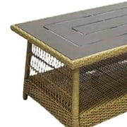 Four Seasons Courtyard Positano 40 x 26 Wicker Coffee Table, Brown