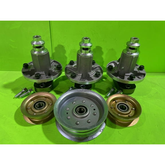 John Deere L120 L130 48" Mower Deck Spindles and Idler Pulleys