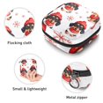thumbnail image 3 of 1Pc Cute Period Bag Menstrual Cup Pouch, Large Storage Bag Sanitary Purse for Sanitary Napkin Pads, Cute Dachshund Dogs in Christmas Winter Costume Pads Organizer for Girls Women, 3 of 6