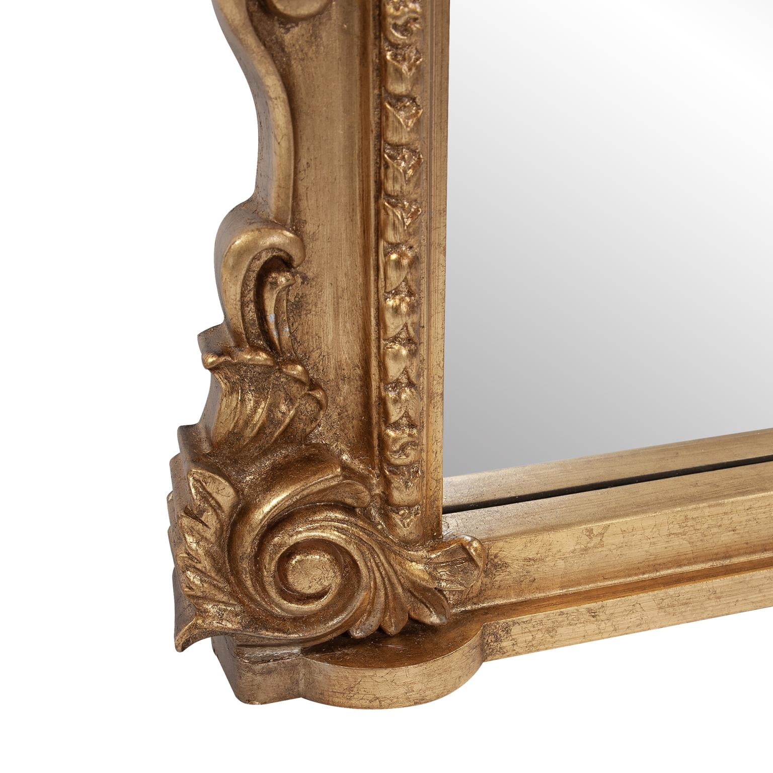 Tyler Dillon Hand Crafted Wood Framed Mirror in Antique Gold