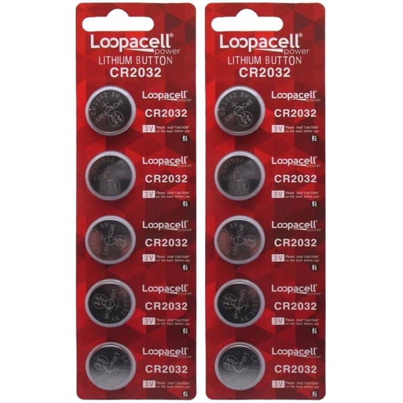 Loopacell Lithium 3V Batteries CR2032 10 Pack