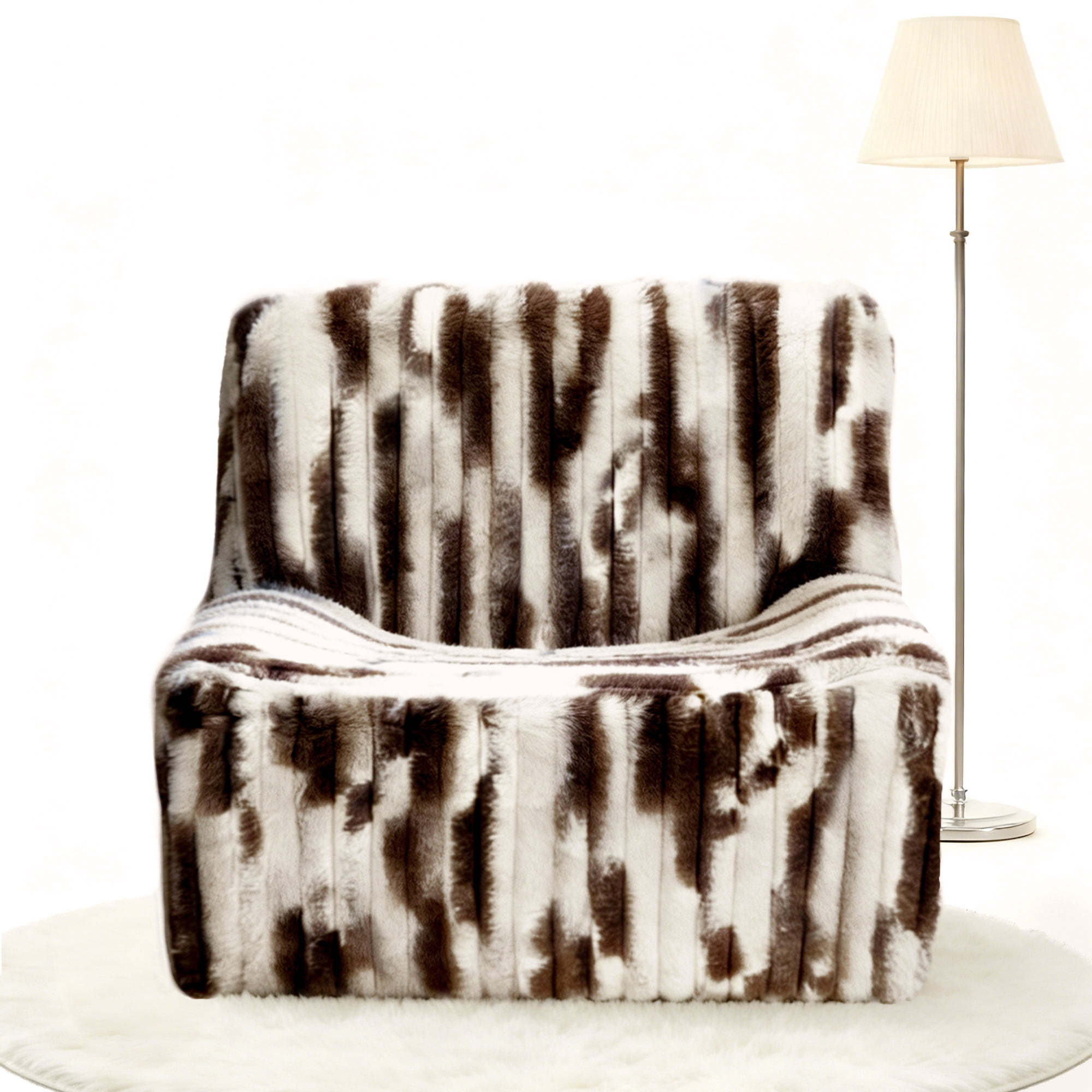 Alvantor Bean Bag Chair for Adults Faux Fur Armless Floor Sofa with Foam Filling No Assembly for Bedroom Dorm Apartment