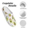 thumbnail image 5 of Lsque Avocado Playing Music Pattern Womens Comfort Cotton on Scuff With Memory Foam and Anti-skid Sole Slipper-39/40, 5 of 7