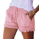 thumbnail image 3 of Pantalones cortos de mezclilla Sonducket con cordón de Cintura alta Rosa XXL, 3 of 6