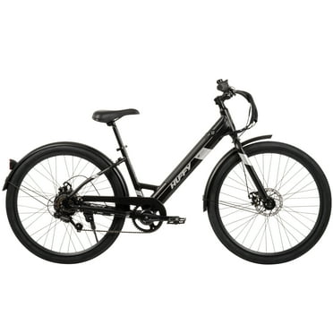 Huffy 27.5" Cadence 36V Adult Electric Comfort Bike, Fits Riders 5'0" , Gray, Unisex