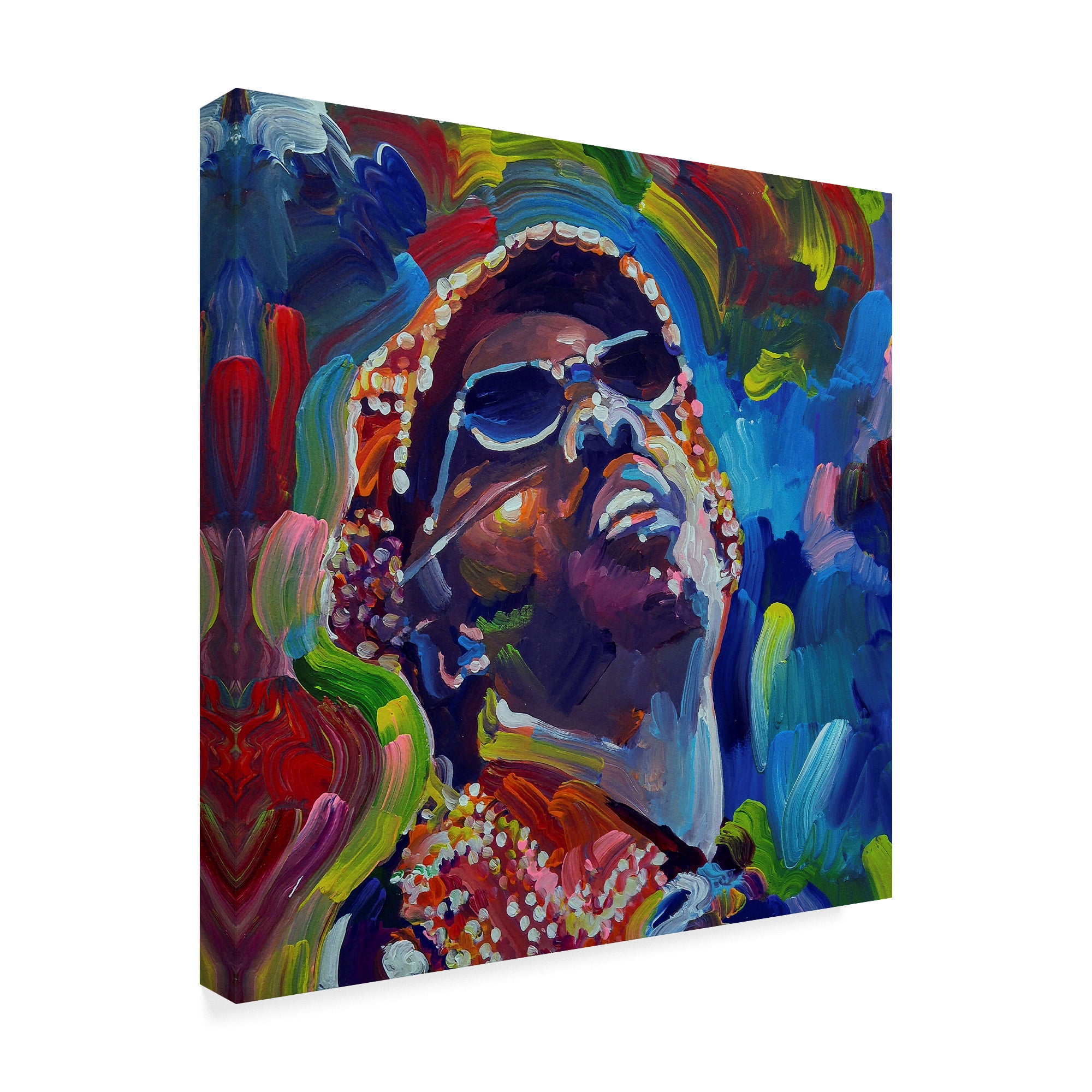 Trademark Fine Art 'Stevie Wonder' Canvas Art by Howie Green