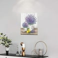 thumbnail image 2 of Farmhouse Lavender Bathroom Wall Art Country Floral Flower Pictures Wall Decor Rustic Purple Lavender Canvas Painting Modern Home Artwork for Bathroom Bedroom Kitchen Office Framed 12"x16", 2 of 6