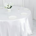 thumbnail image 4 of BalsaCircle 132 in White Satin Round Tablecloth Wedding Party Events Reception Catering Decorations Supplies, 4 of 8