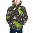 thumbnail image 5 of Kll Unisex Kids Boys Girls Hooded Pocket Pullover Hoodies-Dinosaur Skeleton, 5 of 9