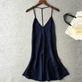 thumbnail image 1 of Women Fashion V neck Satin Sleepwear Nightdress Mini Bathrobe Sling Short Dress, 1 of 2