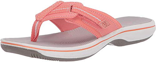clarks pink and orange sandals