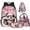 Cherry Blossom Panda, variant on Binienty Ladybug Backpack for Girls with Lunchbox Box and Pencil Case and Water Bottle Sleeve Set of 4 Piece School Bookbag for Elementary School Girls Kids Rucksack with Laptop Compartment
