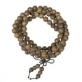 thumbnail image 1 of EeaseMX Pulsera de cuentas de Buda de wengué natural, 108 cuentas redondas, hecha a mano, accesorios de joyería de oración budista para adultos, mujeres y hombres., 1 of 7