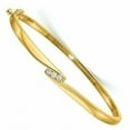 thumbnail image 2 of Forever Jewels 2 Ct Round Cut Moissanite Women Bangle Bracelet 14K Yellow Gold Plated, 2 of 5