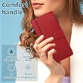 thumbnail image 2 of for iPhone 16 Wallet case with Card Holder for Women Men,Phone case RFID Blocking PU Leather Flip Cover with Strap Zipper Credit Card Slots,Kickstand,With Wrist Strap,Red, 2 of 9