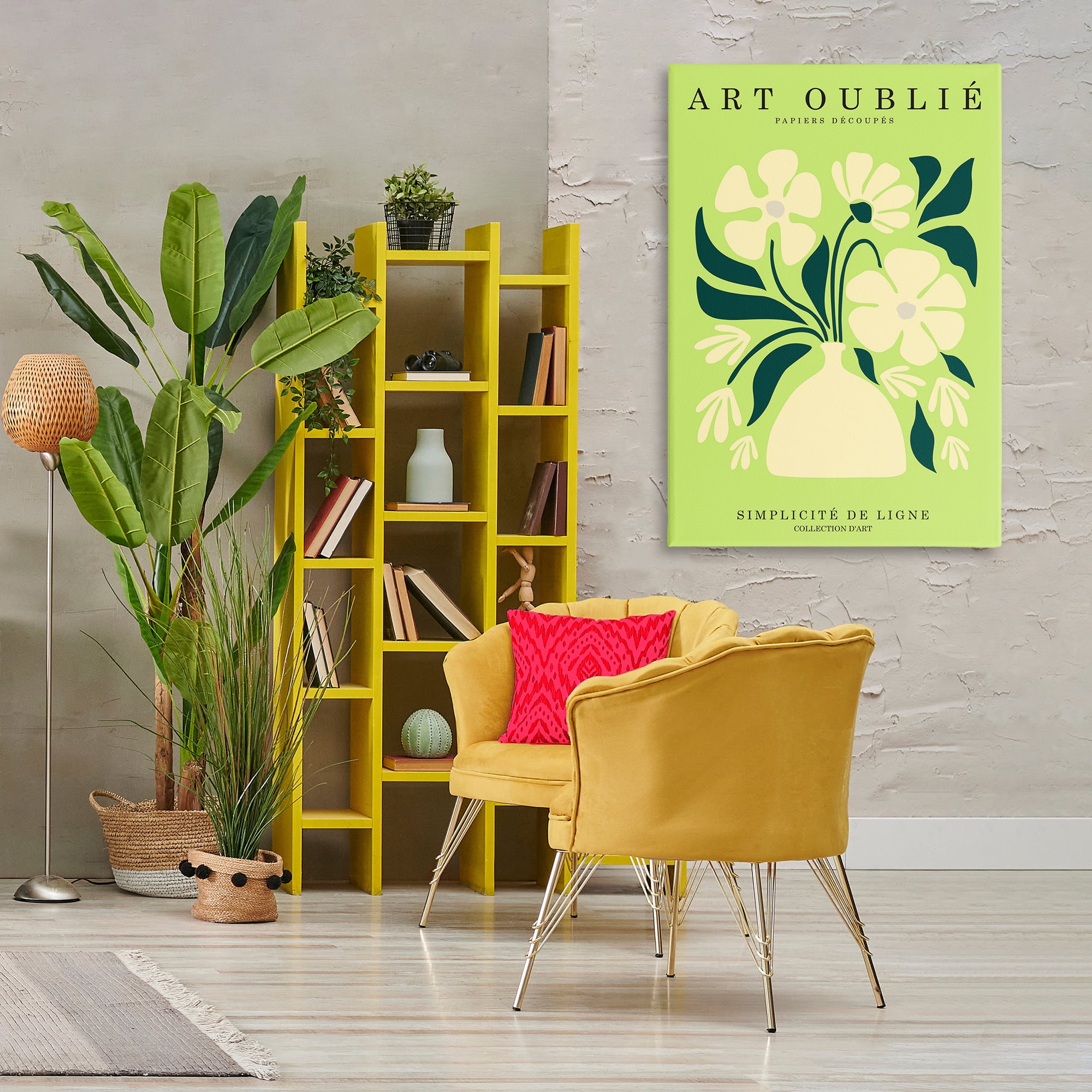Stupell Industries French Gallery Bouquet Typography Painting Gallery Wrapped Canvas Art Print Wall Art, 30 x 45
