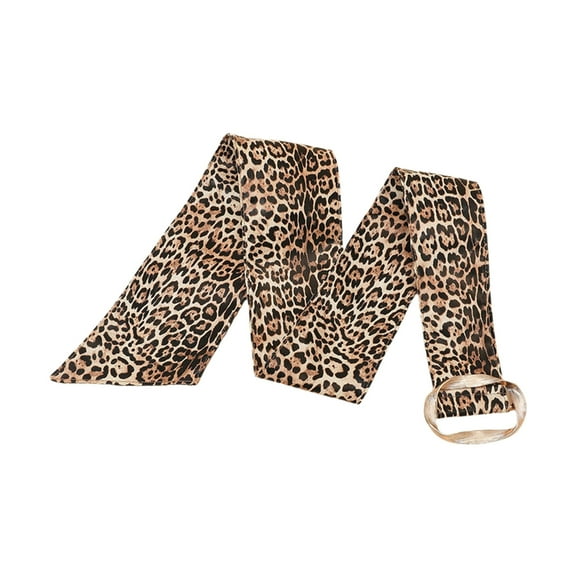 CIYISON Fashion Leopard Wide Belt Gold Buckle Waist Belt All Matching Belt for Dresses