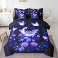 thumbnail image 1 of Erosebridal Lit Papillon Violet en Sac Taille Simple, Ensemble de Lit Floral Lotus Lune, Noir Violet, Réversible 7 Pcs 7 Pcs, 1 of 5