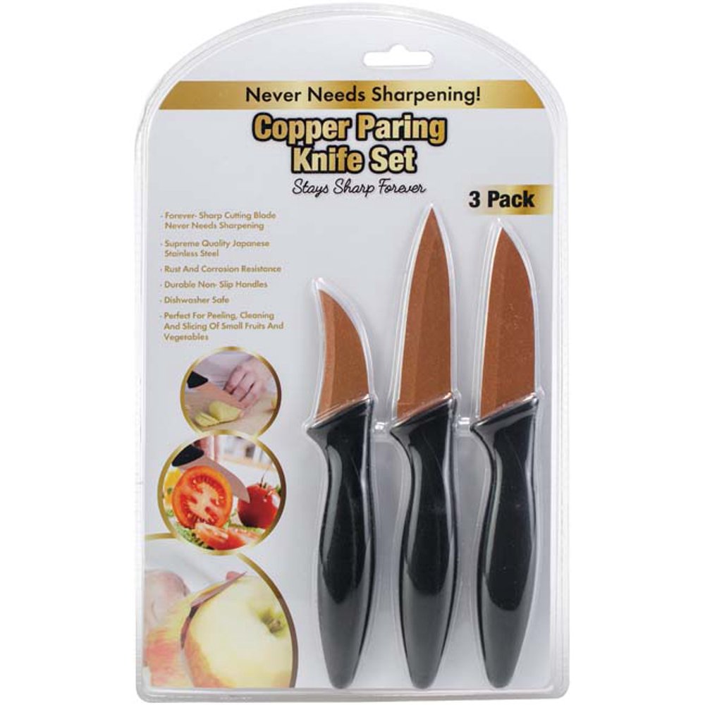  Copper Paring Knife Set 3/Pkg