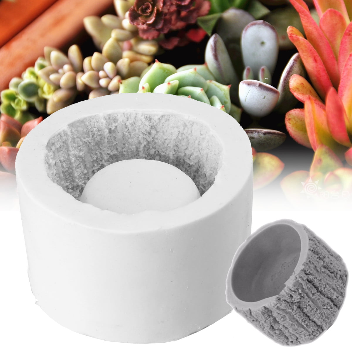 3Pcs Succulent Plant Flower Pot Resin Moulds Silicone Epoxy Casting Mould Diamond Heart Hexagon Octagon Ashtray Soap Dish Candle Holder Molds Jewelry Making Mold for Handmade Craft DIY 