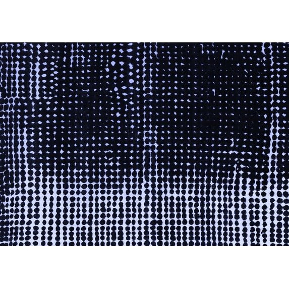 Ahgly Company Indoor Rectangle Abstract Blue Modern Area Rugs, 5' x 7'