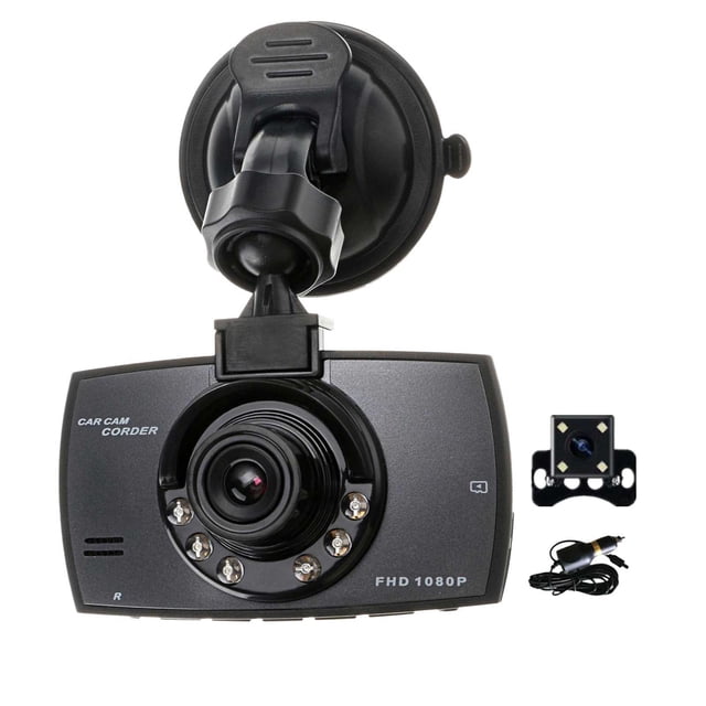 Qocolhg Full HD 720P Dash Cam Video Registrars 140 Wide Angle Degree Car DVR Camera for Cars Night Vision G-Sensor Cam Car Backup Camera Front and Rear Dash Camera For Cars, 2.4 inch Screen