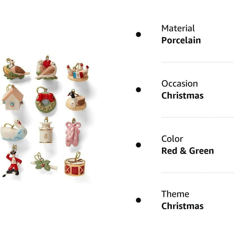 Twelve Days of Christmas 12-Piece Ornament Set