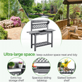 thumbnail image 4 of Renwick Rolling Garden Potting Bench with Sliding Tabletop & Open Storage Shelf, Gray, 4 of 8