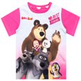 thumbnail image 2 of Masha and the Bear Girls Best Friends Pajamas Pink Sizes 2T-8, 2 of 3