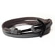 thumbnail image 5 of Nueva pulsera y brazalete de cuero con ancla negra para hombre, joyería de la amistad, 5, 5 of 5