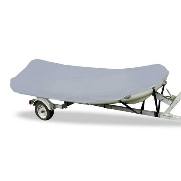 Carver Boat Cover 7INF10P-10 Used For Storage; Sport-Type Inflatable Boat; Water Repellant/UV Protection/Mildew Resistant; Haze Gray; Performance Poly-Guard Marine Grade Polyester