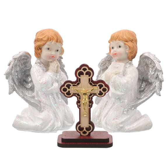 HOOWIFFY Lovely Resin Angel Statue for Home Decor Assorted Color Figurine Perfect for 6.5 Inch