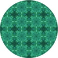 thumbnail image 1 of Ahgly Company Machine Washable Indoor Round Transitional Medium Teal Green Area Rugs, 6' Round, 1 of 7