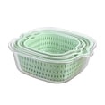 thumbnail image 2 of Colador de cocina de doble capa, resistente y duradero. verde, 2 of 7