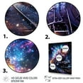 thumbnail image 3 of Designart "Moonlit Train Journey in Purple" Performing Arts Canvas Wall Art - Traditional Purple Transportation Train Living Room Canvas Art, 3 of 6