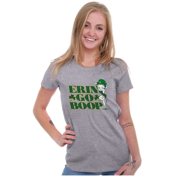 Betty Boop Irish St Patricks Day Women's T Shirt Ladies Tee Brisco Brands S