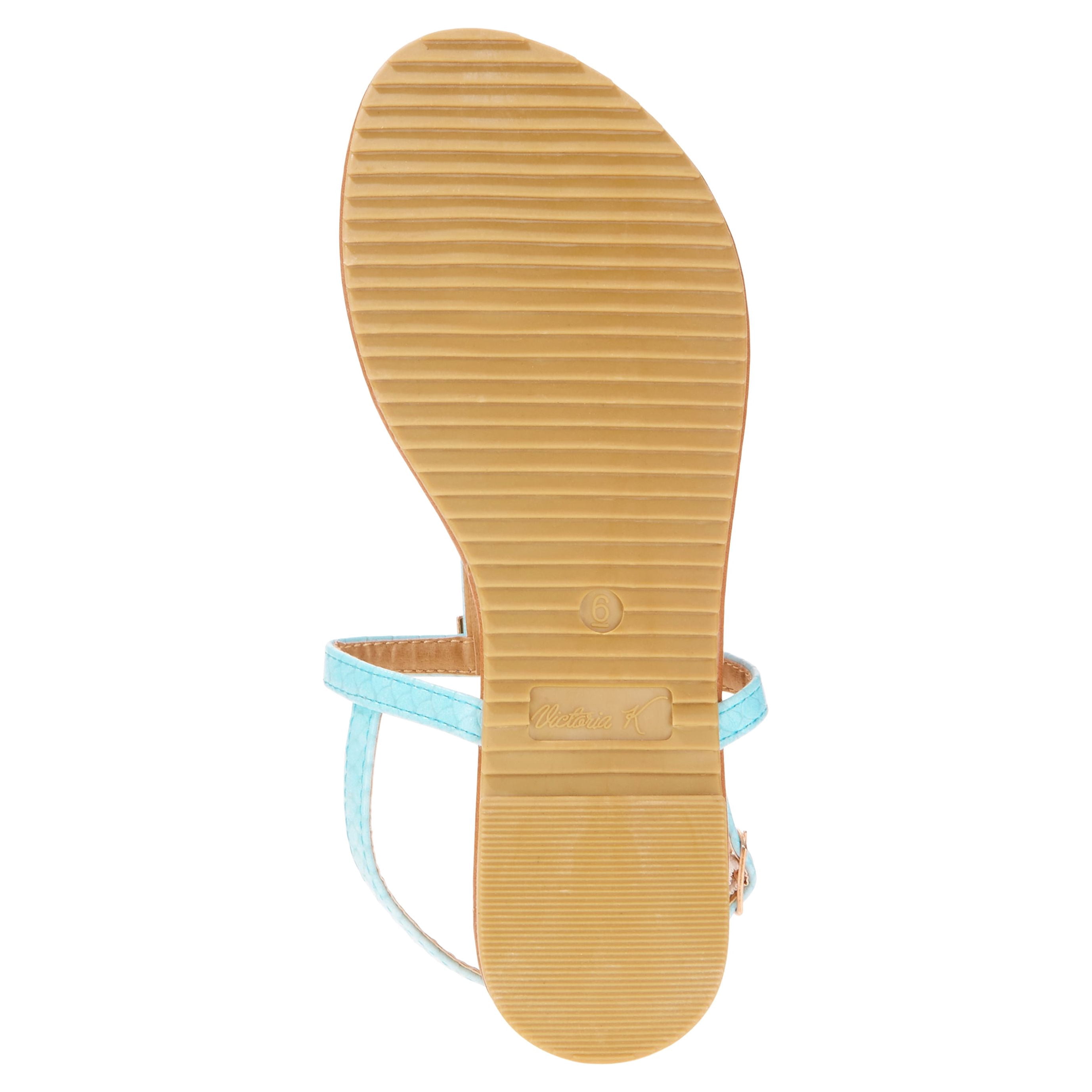 Victoria K Womens' Metallic Embellishment Sandals