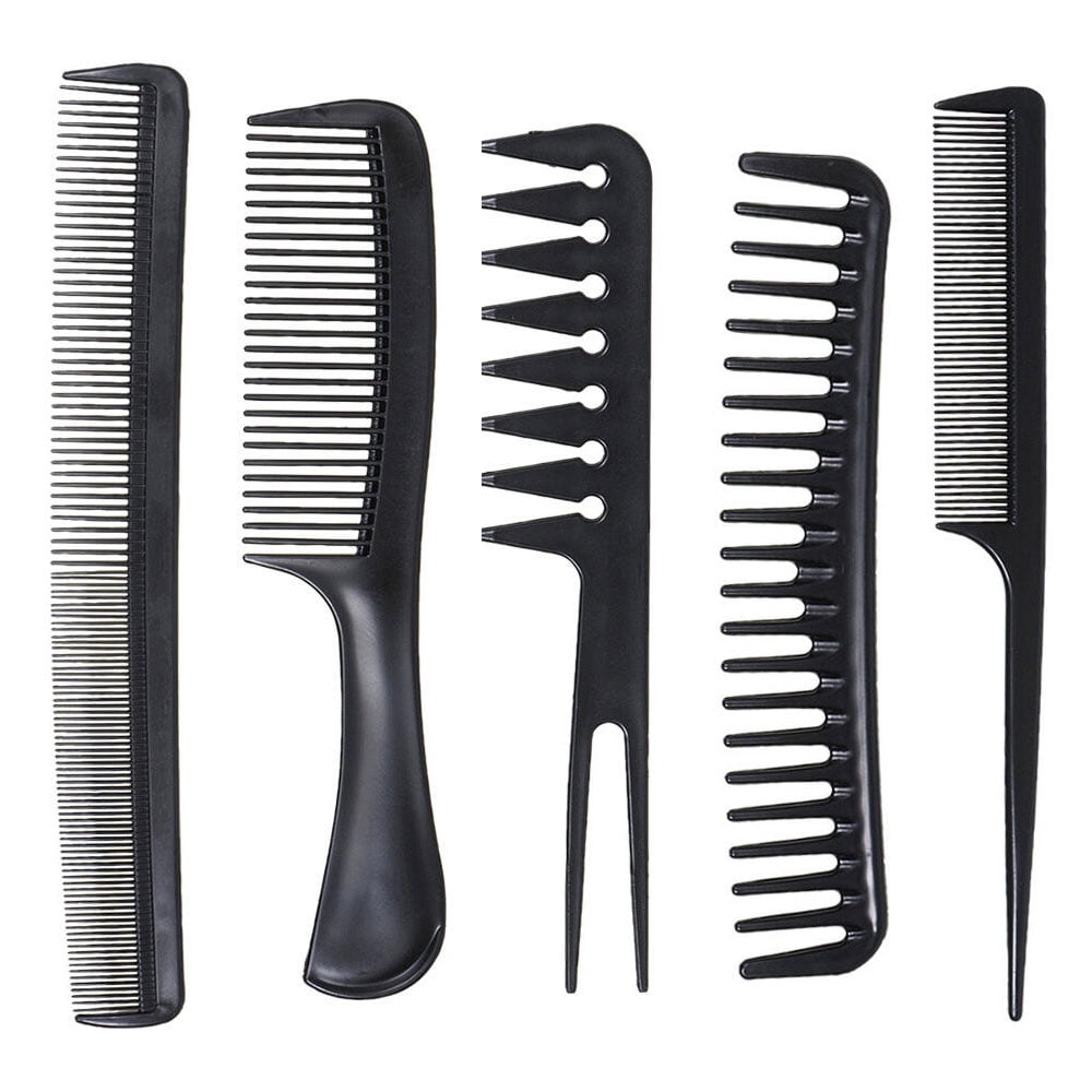 5 PC Comb Set Hair Hairdressing Styling Salon Barber Tool Kit Hairstyle Dressing