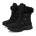 thumbnail image 6 of Gyexs Womens Winter Snow Boots Waterproof Shoes Walking Comfortable Hiking Tennis Booties Furry Mid Calf Warm Lightweight Sports Shoes, Black, Size 7.5, 6 of 8